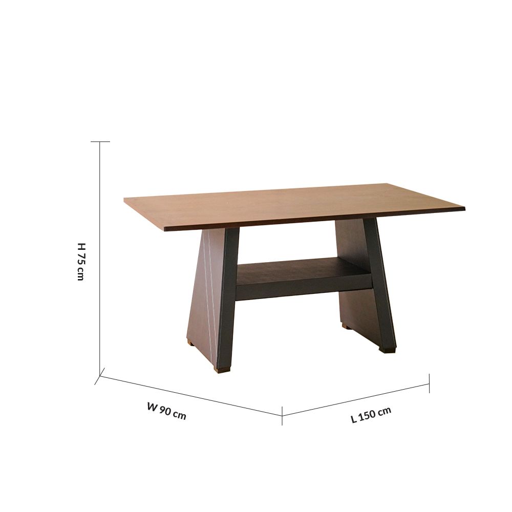 طقم طاولة سفرة خشبي 1+6