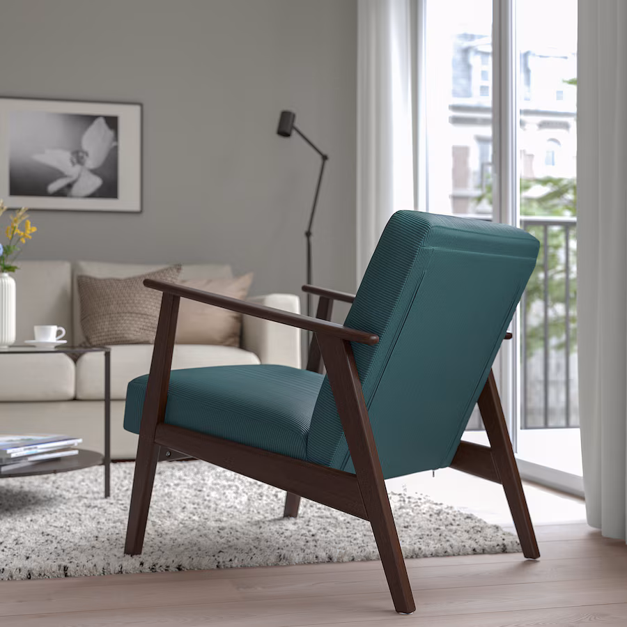 كرسي بذراعين, Kelinge رمادي- تركواز