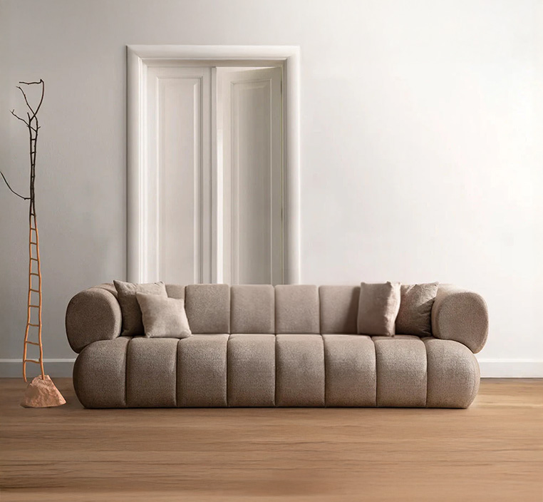 مدريد كنب 4 مقاعد 280 سم بني وودي