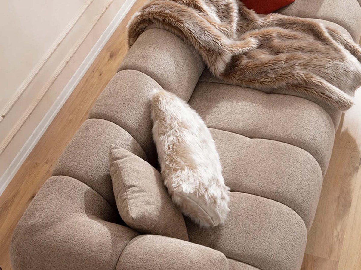 مدريد كنب 4 مقاعد 280 سم بني وودي