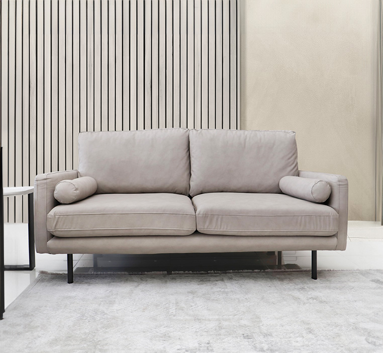 تورينو كنب ثنائي جلد بيج غامق وودي