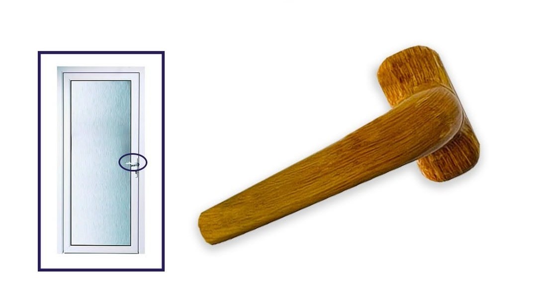 مسكة ألمنيوم خشابى